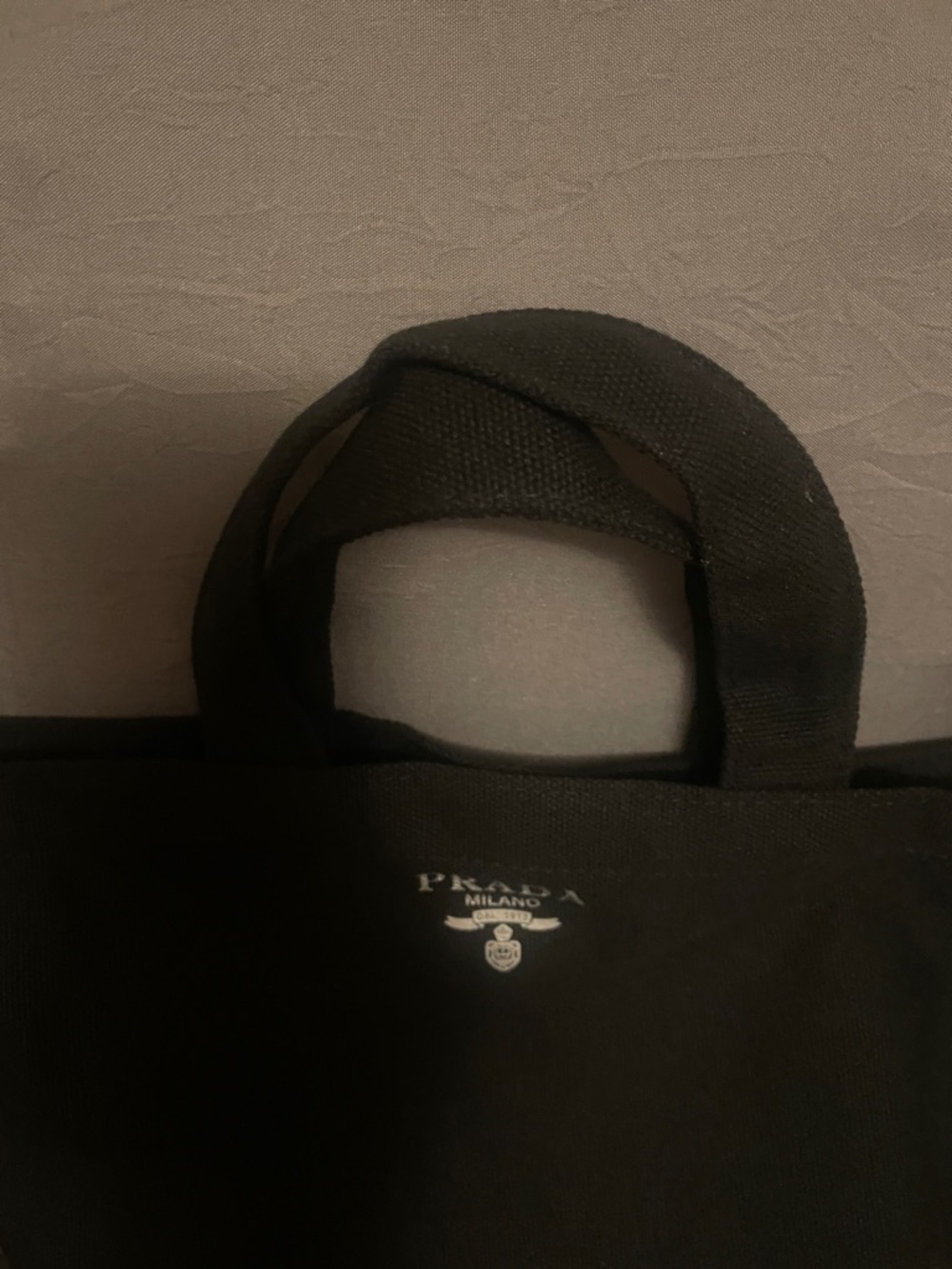 Prada Black Canvas Messenger Tote - Picture 14 of 17